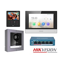 Kit Videoportero IP Hikvision DS-KIS602 Cámara 2MP App Llamada 1 Monitor 4.3"